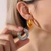 European & American Retro U-Shaped Geometric Spiral Ear Cuff Earrings