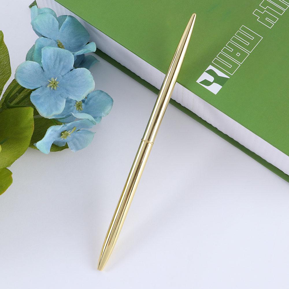 Hochwertiger Kommerzieller Schlanker Kugelschreiberkörper aus Edelstahl Drehender Metallkugelschreiber