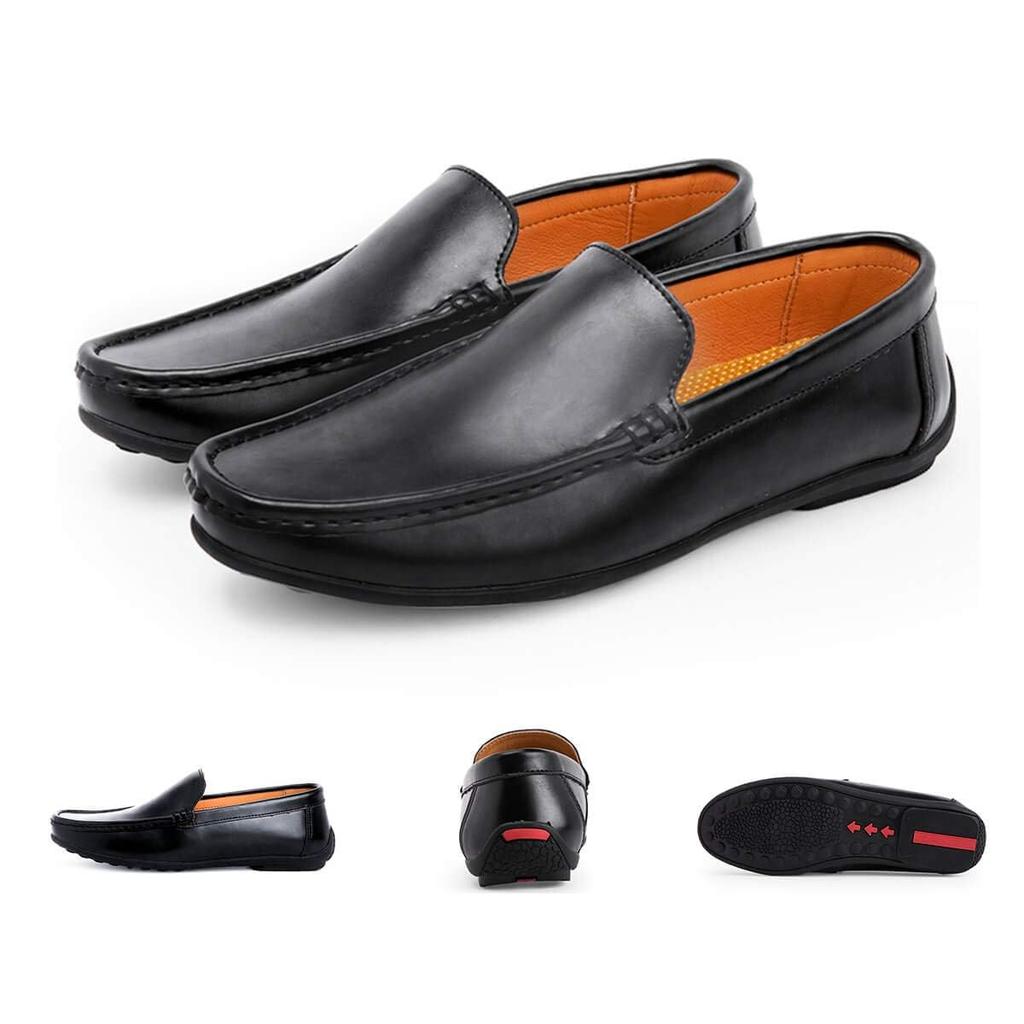 [Sherry Love] Men's Driving Shoes, Business Shoes, Genuine Leather Loafers, Slip-ons, Moccasins, Casual, Lightweight Deck Shoes