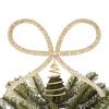 Metall Julgransprydnad Båge 7,9x9,8 Tum Julhelgsdekorationer Julgranstoppsdekorationer För Kyrka Hem Fest