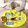 1 stuks SpongeBob SquarePants Rond tapijt, Gemaakt van Polyester, Kantoorstoelen, Woonkamers, Of Slaapkamers, een Cool Tapijt voor De Woonkamer.ydt26015