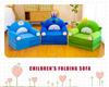 Multi-Function Folding Toddler Sofa: Cartoon Design, Washable Cushion, Perfect for Boys & Girls' Reading and Play.