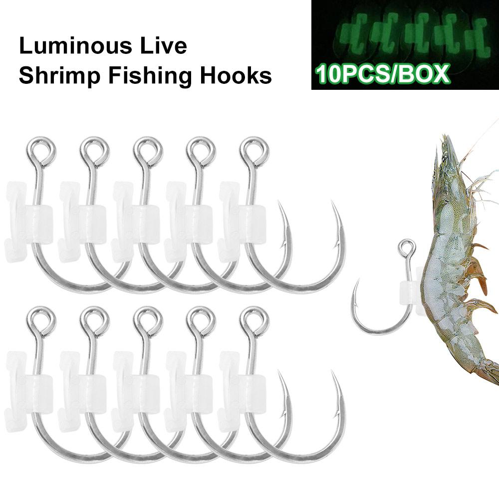10Pcs High Strength Barbed Fishing Hook Heavy Duty Sea Bass Carbon Steel Hook  Live Bait