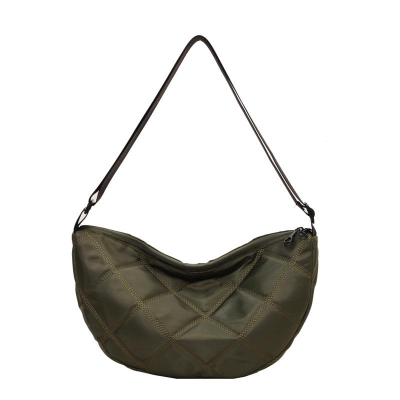 

Large capacity women s shoulder bag new trend simple shoulder oblique span bag fashion casual armpit bag зелений