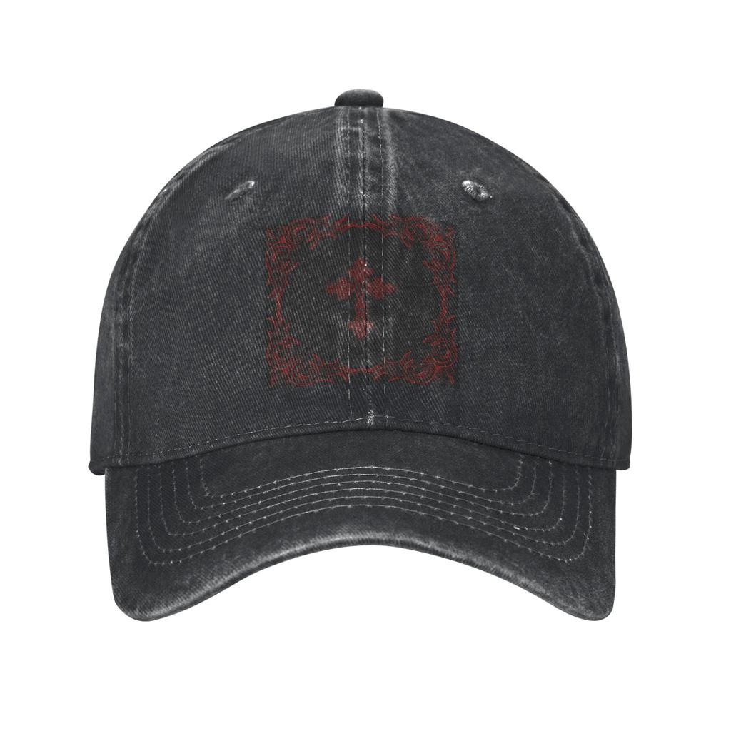 Gothic Vampire Halloween Haunted Unisexsion Denim Fabric Cap Casual Baseball Caps Adjustable Hat Summer Unisex Baseball Hats