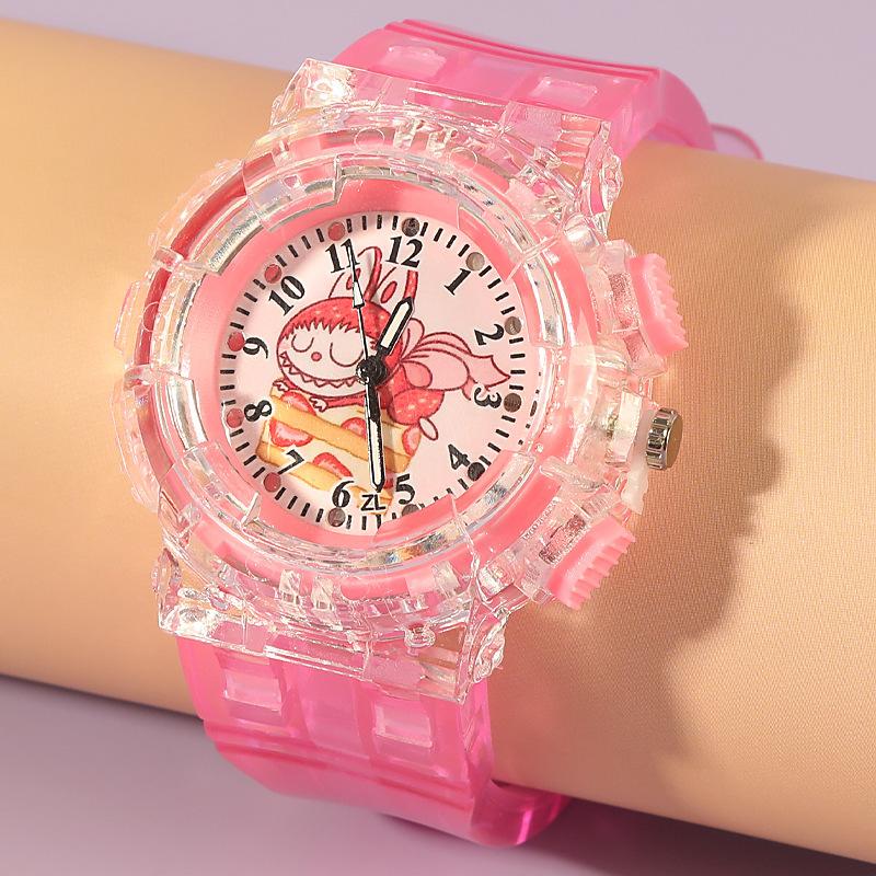 Children's Watch Cartoon Luminous Electronic Watch Cute Girl Watch Elementary School Student Digital Hand Quartz Watch
