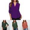 Stilvolles Damen Casual Langarm V-Ausschnitt T-Shirt Pullover Tunika Bluse Optionen