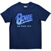 David Bowie Tricou Unisex Adult On Tour 1974