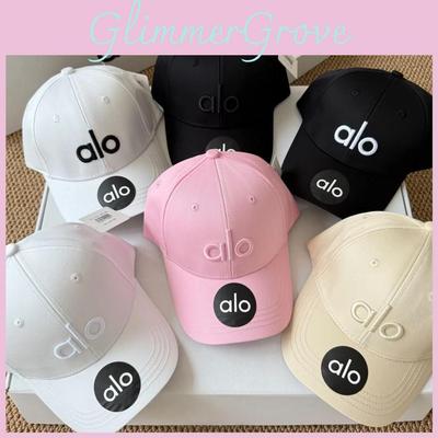 Alo Letter Embroidery Baseball Cap For Women Cotton Blend Sunshade Casual Summer Fashion Accessory