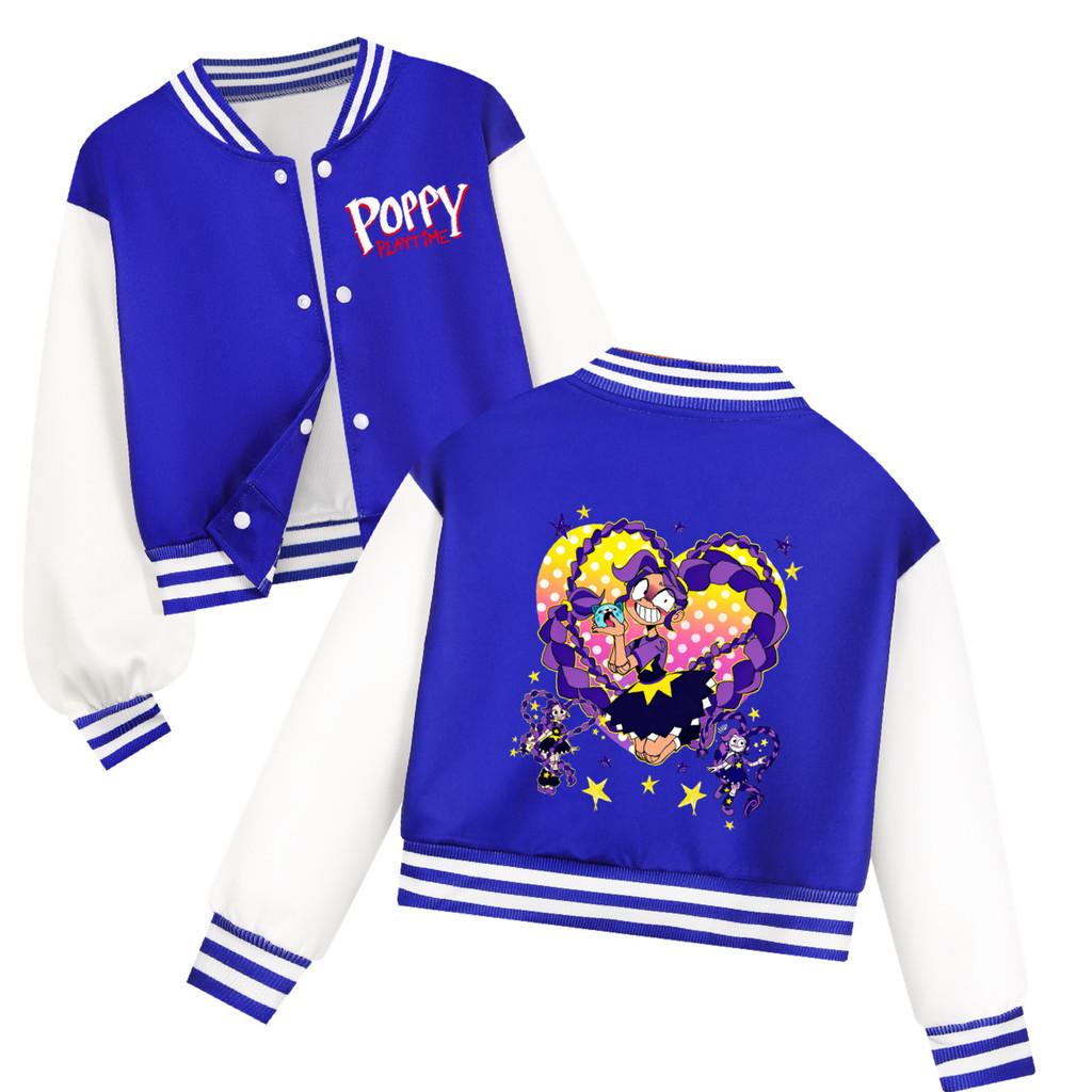 5598 Anime Cartoon Lily Lovebraids Printed Casual Long Sleeves Baseball Jacket Coat For Kids Girls 110cm синий