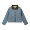 ELLE KIDS Mädchen Retro Cordkragen Jeansjacke