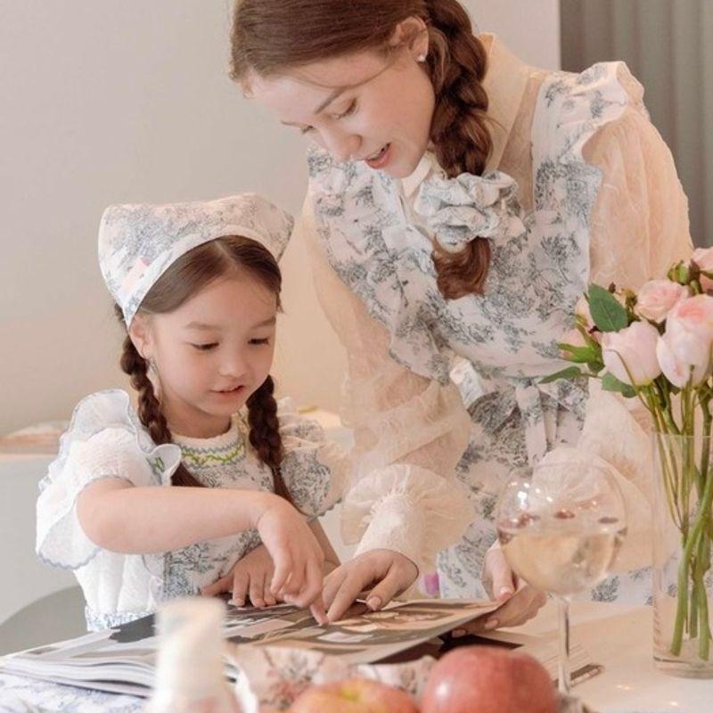 The Warmth Florist Frill One-Piece Apron_Gray