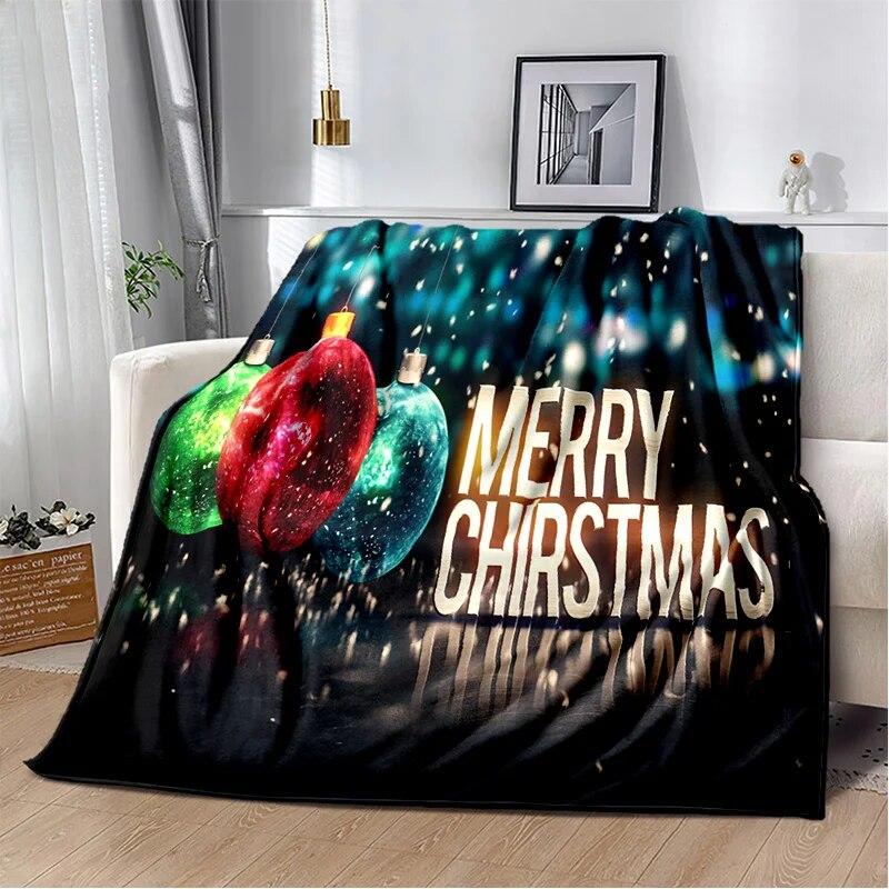 Desene animat Moș Crăciun Pom de Crăciun Fericit Cadou pentru copii Pătură moale de pluș, pătură de flanel Pătură pentru sufragerie dormitor canapea