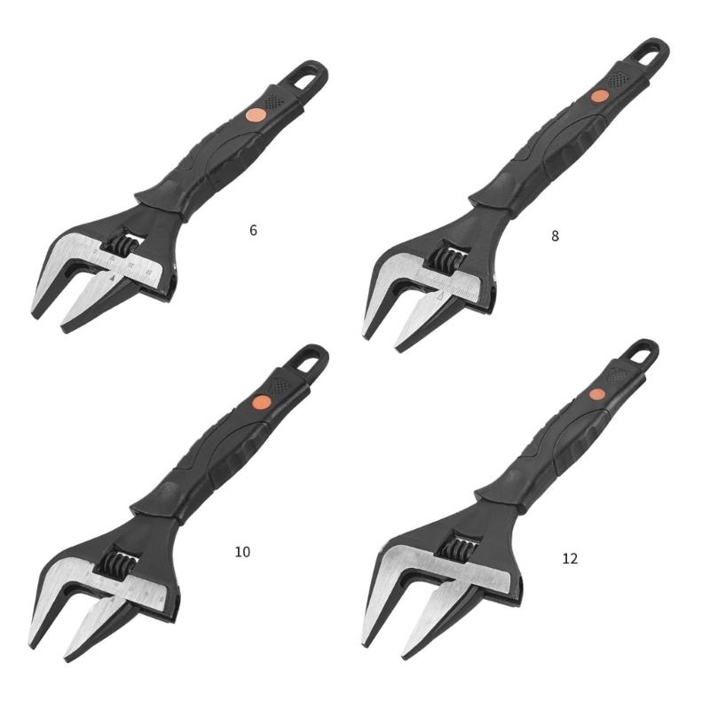 Durable Wide Mouth Plumbing Adjustable Wrench Tool for Home, Automotive, and Maintenance