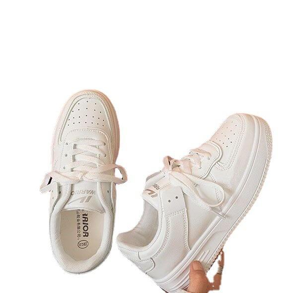 Sports Casual White Shoes for Women  New Lace Up Muffin Bottom Flat Sneakers Breathable Stylish Women's Shoes Wholesale