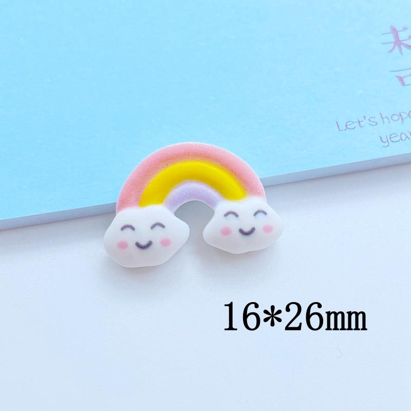 

10pcs New Resin Lovely Colorful Rainbow/Cloud/Star Flat Back Figurines DIY Wedding Scrapbook Manicure Accessories Craft