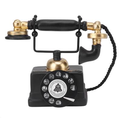 Large Retro Decorative Phone Model Resin Vintage Rotary Telephone Decor Statue Decoration for Cafe
