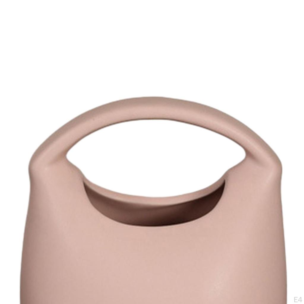 Bag Shaped Flower Vase Handbag Shape Ceramic Collection Floral Arrangement Home Decoration
