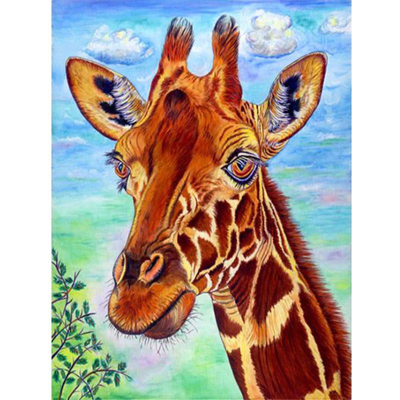 DIY 5D Diamond Painting Cross Stitch Kits Full Round Resin Rhinestone Mosaic Daimond Embroidery Animals Giraffe Home Decoration