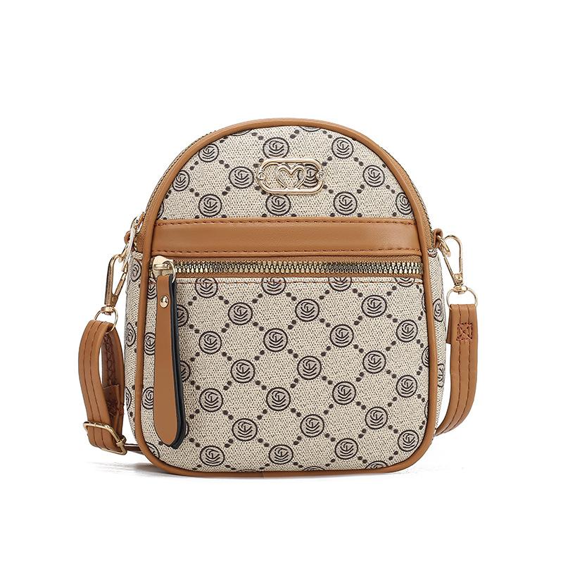 Muttertag Damen Handy-Tasche mit großem Bildschirm Neue Umhängetasche mit Doppelreißverschluss Neue bedruckte Schultertasche Mode