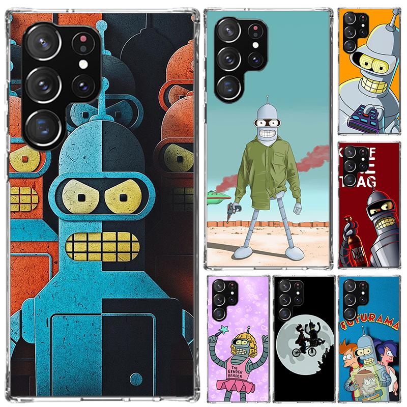 Cartoon F-Futuramas Phone Case for Samsung Galaxy S25 S24 S23 Ultra S22 S21 Plus S20 FE S10 + S10E S25U Soft Print Shell S24 S23