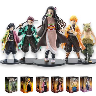 Anime 16CM Demon Slayer Kimetsu No Yaiba Figure Kamado Tanjirou Action Figure Agatsuma Zenitsu Nezuko Warrior PVC Model Toys