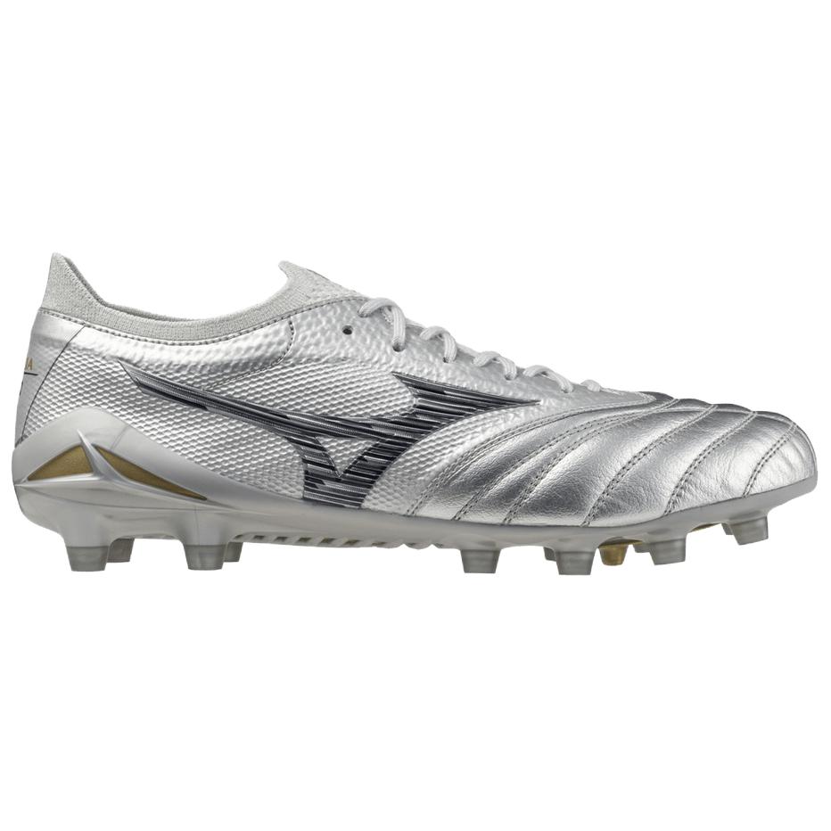 Mizuno Morelia Neo 4 Beta Japan Comfortable Durable Non-Slip Wear-Resistant Soccer Shoes Unisex Soccer Shoes Silver P1GA254004