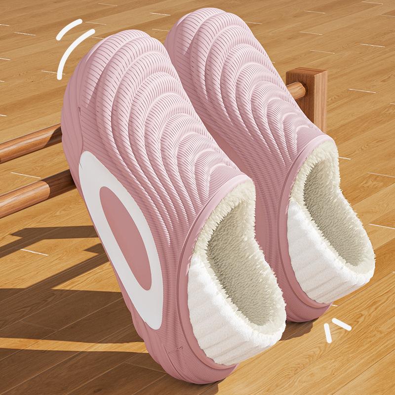 

New Baotou waterproof cotton slippers home cotton shoes women s winter warm and non-slip couple cotton mop 40-41