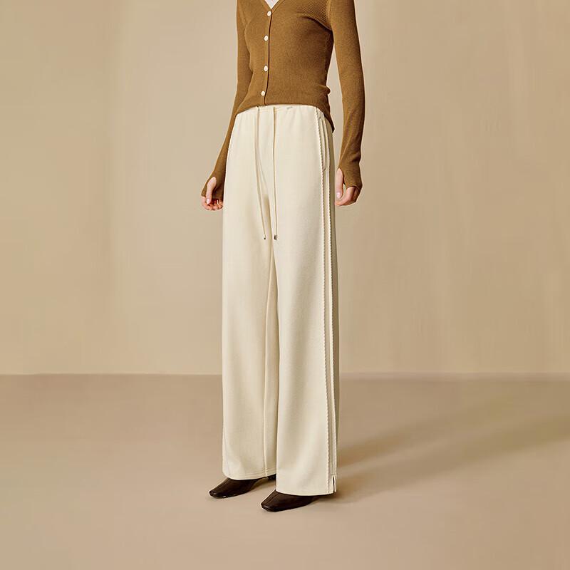 Inman Women's Plush Lined Knit Slit Wide-Leg Pants