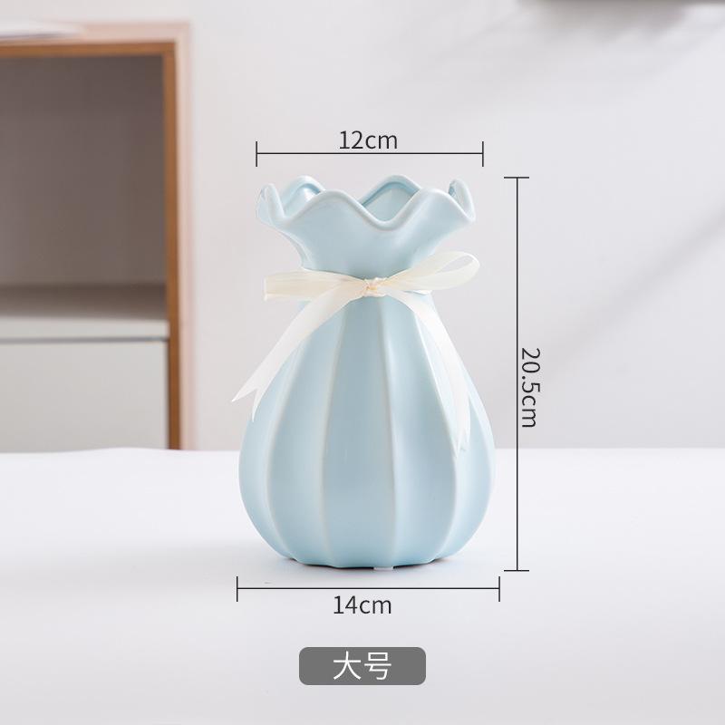 Minimalist Nordic Ceramic Vase, Water-Storing Flower Pot for Florist Supplies, Modern Home Decor