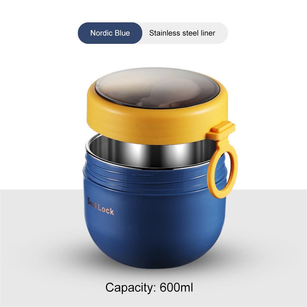 600 ml frokostkopper frokostblandinger nøtter yoghurt salat suppe kopp beholder med gaffel termisk mikrobølgeovn mat oppbevaring Bento Box lunsjboks