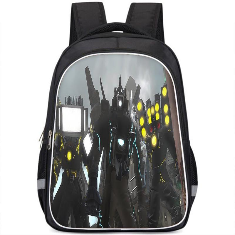 Vibrant Cartoon Character Backpack For Kids Stylish Oxford Cloth Large Capacity