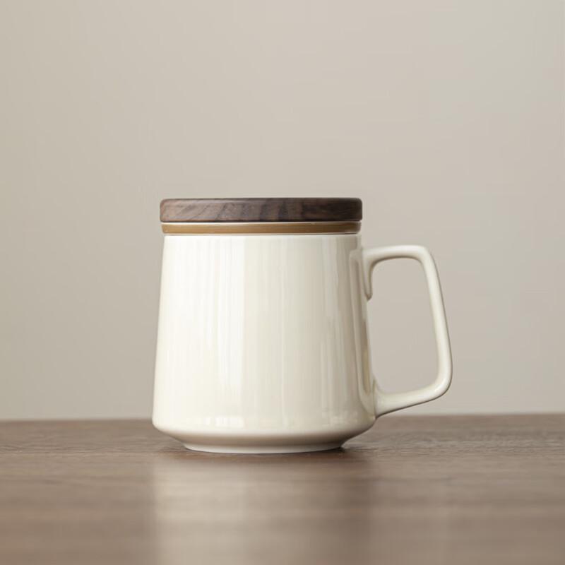Ceramic Tea Mug with Lid and Filter