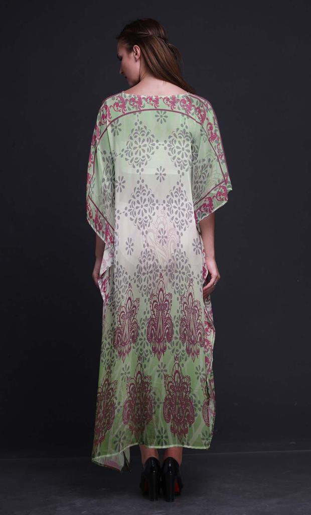 Phagun Paisley Ethnic Womens Long Beach Kaftan Beachwear Bikini Coverup Maxi