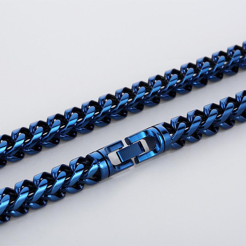 Hip-Hopowy Fajny Okrągły Szlifowany Trójwymiarowy Naszyjnik, Personalizowany Łańcuszek Kila Platerowany Próżniowo, Naszyjnik Męski ze Stali Tytanowej