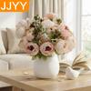 High Quality Artificial Peony Silk Flower Bouquet 13 Heads Home Decor Wedding Party Decoration