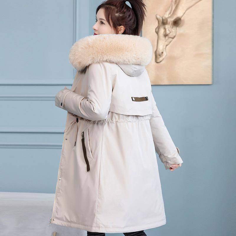 Long Thickened Padded Jacket Removable Liner Padded Jacket Winter Pie Trendy Jacket Windproof