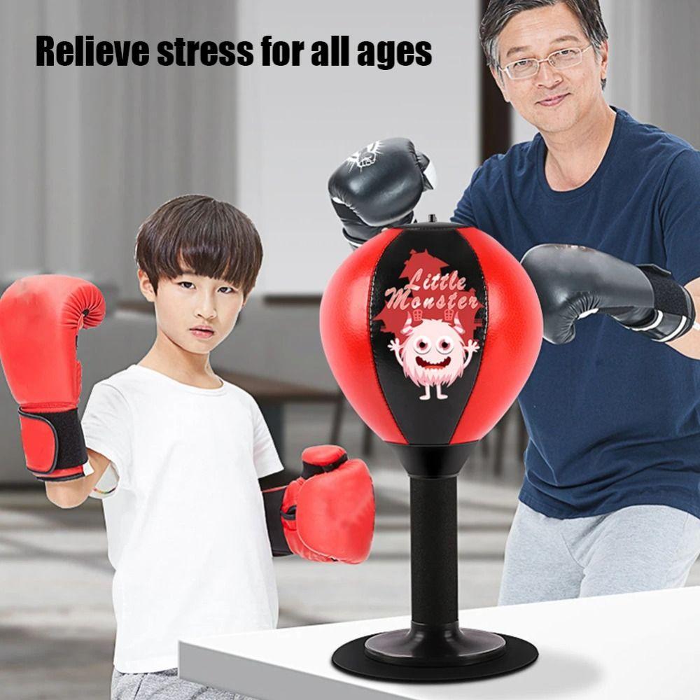 Inflatable Desktop Punching Bag Wall Mountable Desk Boxing Punch Ball  Boxing Practice
