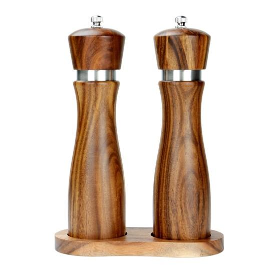 Dřevěná solnička a pepřenka Nastavitelná Jednoduchá obsluha Voňavý mlýnek na koření Ořech Nastavitelný mlýnek Dárky k narozeninám