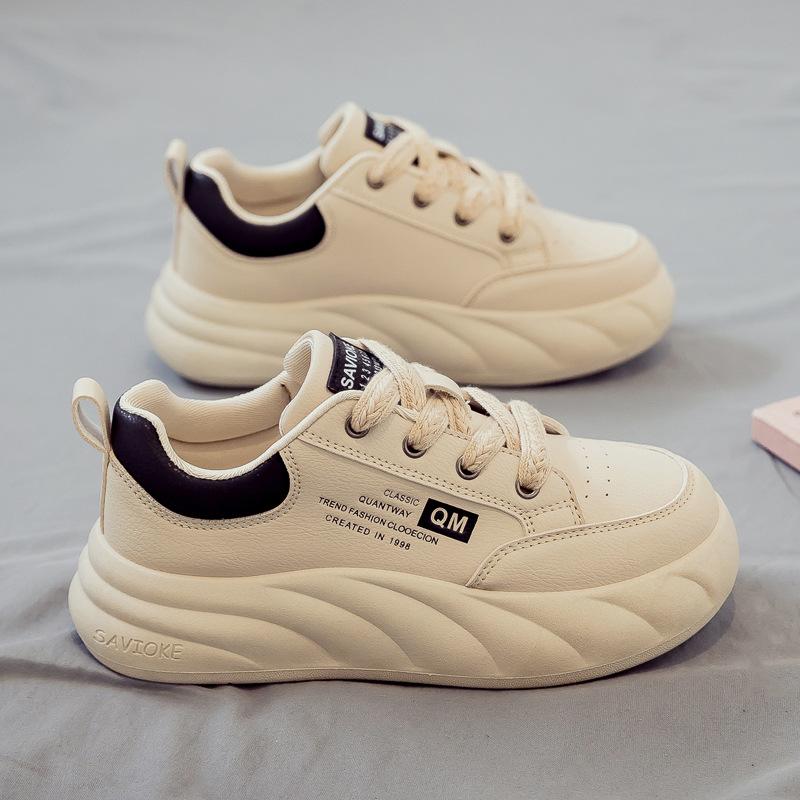 Spring versatile new little white shoes women's shoes thick-soled heightening board shoes soft-soled casual shoes mother breathable