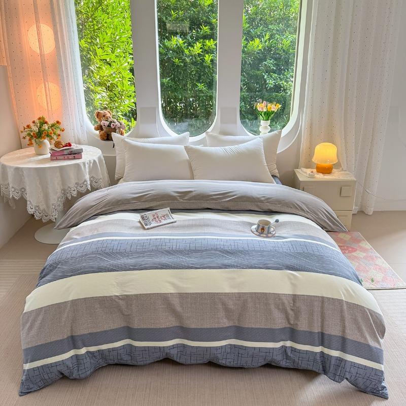Small fresh pastoral cotton printing four-piece series bed sheet family student dormitory four-piece set