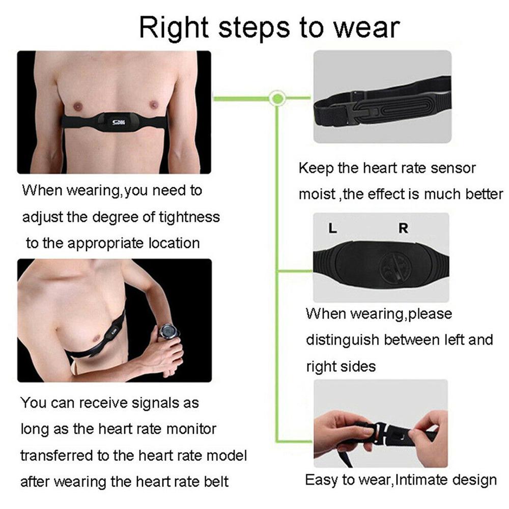 Heart Rate Monitor Chest Belt Strap for Sports Wireless Heart Rate MonitorB MJ