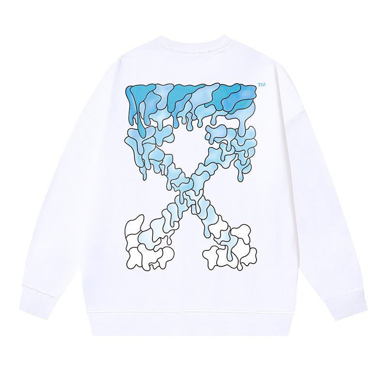 1238 Off-White 2026 Herbst/Winter Neu OW Geschmolzenes Pfeilmuster Herren und Damen Rundhals Hoodie