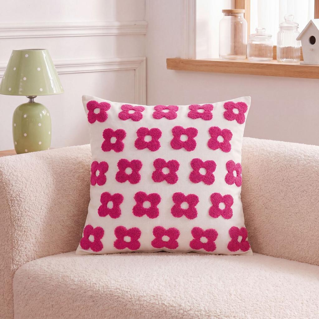 Embroidered Towel Cushion Pillow, Dropshipping, Ins-style Sofa Pillow, Home Bedside Cushion