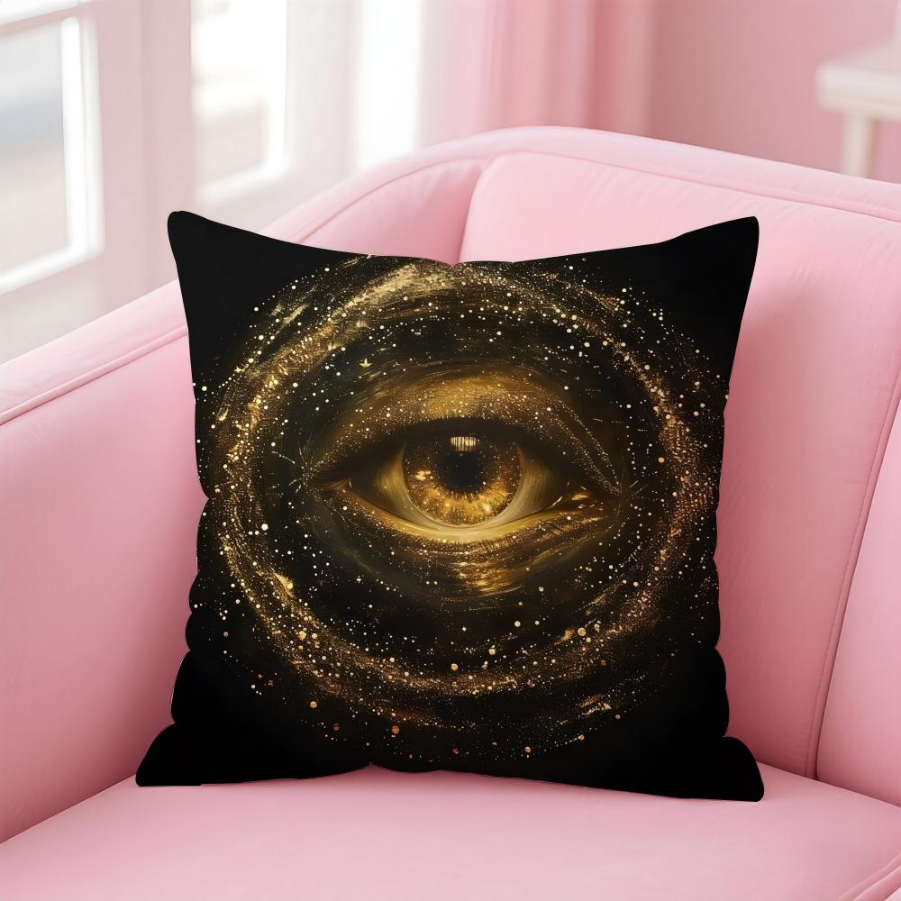 BBrass Eye Golden Eyes Sharp Fashion Cushion Cover Pillow Case Soft Friendly Fabric Concealed Zipper