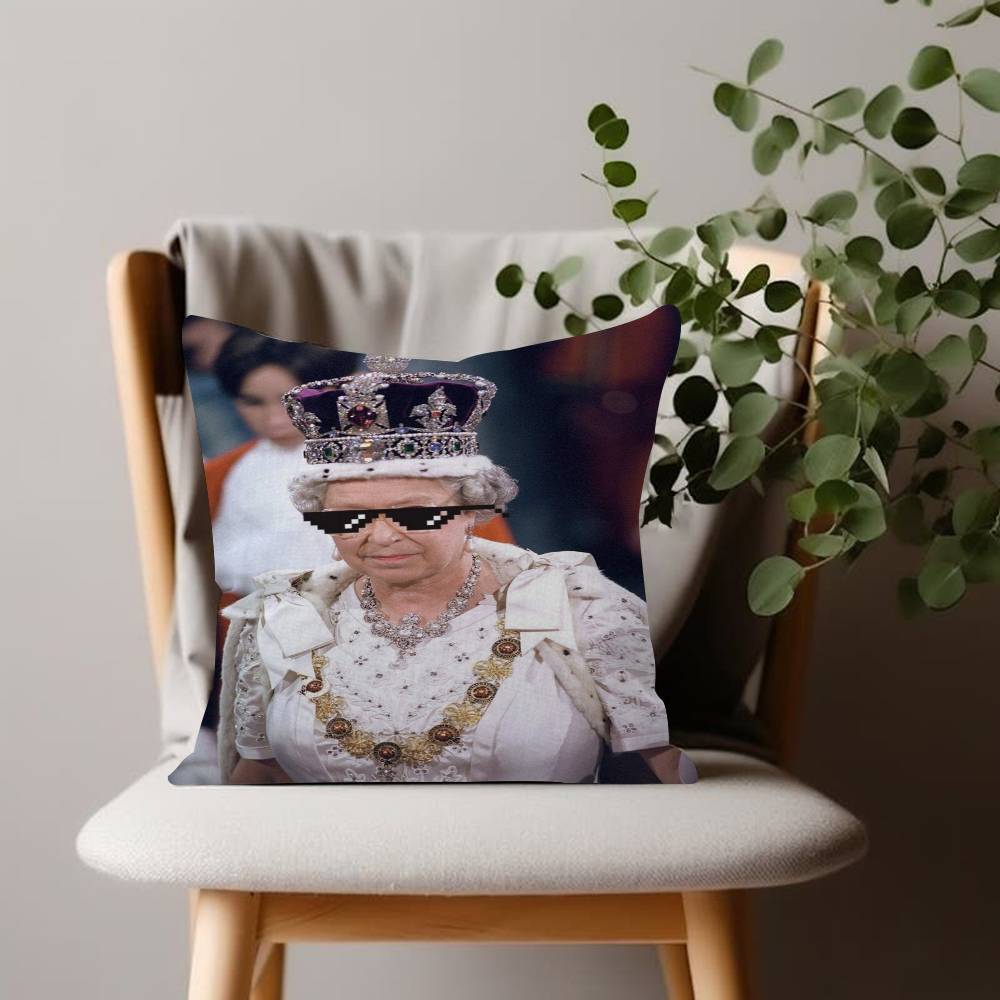 Funny Victorian Queen Pillow Cushion Cover Pillowcase Living Room Sofa Home Decor Customized