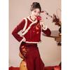 Velvet-Lined Red Cheongsam with Thickened Fabric: 2025 New Long-Sleeved Chinese Style Winter Dress