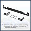 Universal Oil Cooler Mounting Bracket Kit 330mm Aluminum Alloy Engine Oil Cooler Radiator Adapter Kit Oil Cooler Bracket Kit Black Transmission Oil