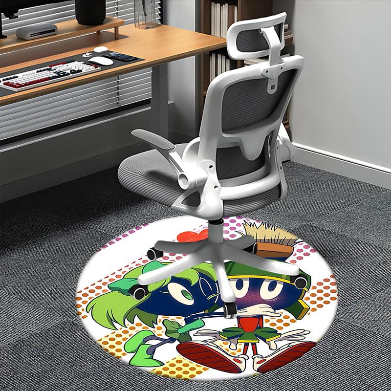 

Marvin the Martian & Space Girl Chair Mat Round Carpet Home Decor, Sofa Rug, Office Mat, Gift for All Rooms0226b 80cm by 80cm