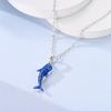 Original 925 Sterling Silver Charms Blue Luminous Whale Shark Pendant Earrings Necklace Bracelet For Women Jewelry Set Gift